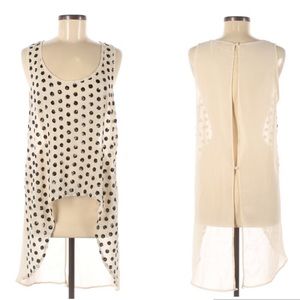 LF Millau sheer polka dot tunic tank top